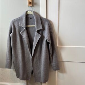 Gray Women's Sweater Blazer